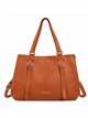 Ampia borsa shopper con tracolle decorative.