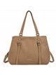 Ampia borsa shopper con tracolle decorative.