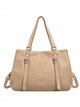 Ampia borsa shopper con tracolle decorative.