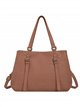 Ampia borsa shopper con tracolle decorative.