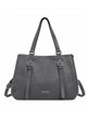Ampia borsa shopper con tracolle decorative.