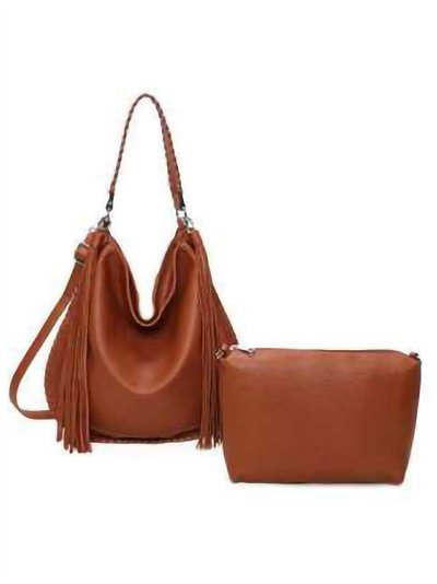 Grand sac hobo à franges et trousse de toilette amovible