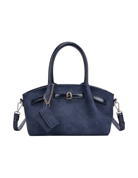 Handtasche mit dekorativem Verschluss und Schulterriemen