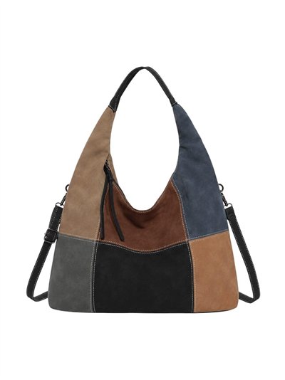 Grand sac hobo patchwork avec bandoulière amovible