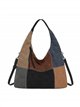 Große Hobo-Tasche aus Patchwork mit abnehmbarem Schultergurt