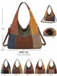 Große Hobo-Tasche aus Patchwork mit abnehmbarem Schultergurt