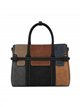 Bolsa patchwork com fivelas