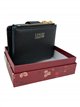 Compact wallet with zip coin pocket and charm