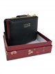 Compact wallet with zip coin pocket and charm