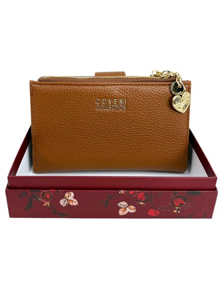 Portefeuille moyen avec porte-monnaie zippé et breloque