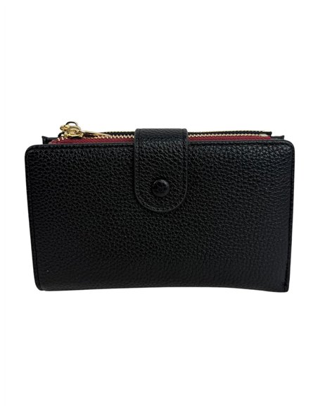 Portefeuille moyen avec porte-monnaie zippé et breloque