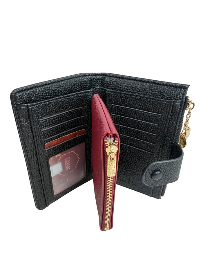 Portefeuille moyen avec porte-monnaie zippé et breloque