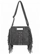 Borsa a tracolla con frange e borchie