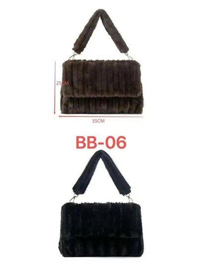Sac à main en fausse fourrure avec rabat 2