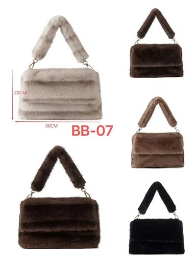 Bolsa de pele sintética com aba 2