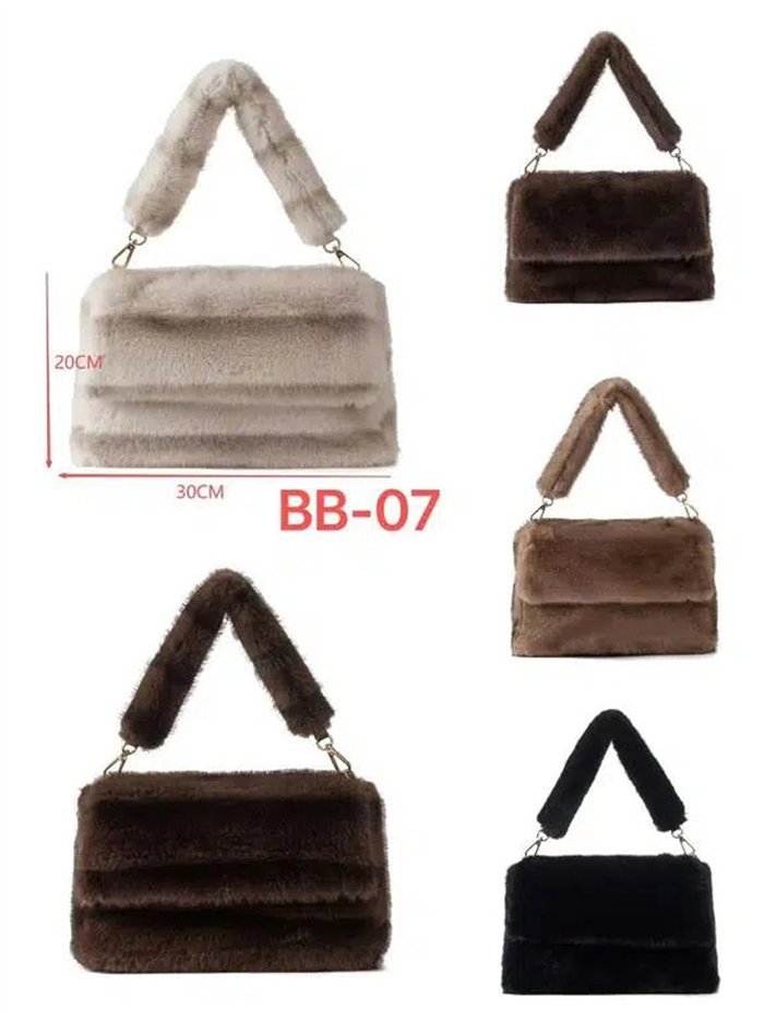 Bolsa de pele sintética com aba