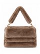 Bolsa de pele sintética com aba