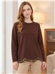 Pullover mit Tiermuster und niedrigem Ausschnitt