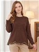 Pullover mit Tiermuster und niedrigem Ausschnitt