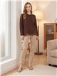 Pullover mit Tiermuster und niedrigem Ausschnitt
