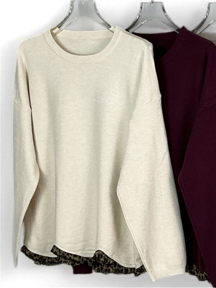 Pullover mit Tiermuster und niedrigem Ausschnitt