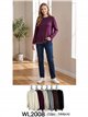 Strassbesetzter Jersey und gewellter Saum