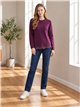 Strassbesetzter Jersey und gewellter Saum