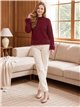 Jersey cuello alto con pelo