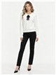 Statement collar bow knit sweater