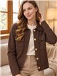 Strickjacke mit Taschen und Schmuckknöpfen