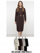 Belted midi knit dress