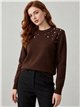 Strickpullover mit Nieten