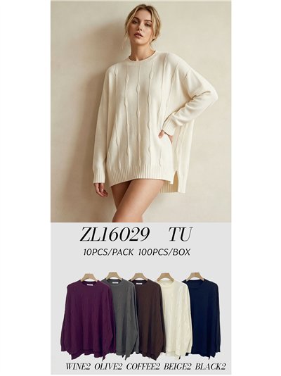 Jersey amplio de punto trenzas 2