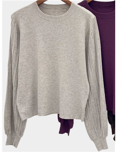 maillot à manches côtelées