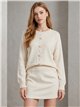 Jersey trenza central y pompones