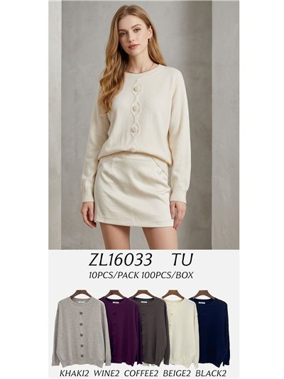 Jersey trenza central y pompones 2