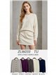 Jersey trenza central y pompones