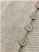 Jersey de canalé cuello alto y manga botones