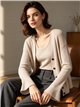 Conjunto de cárdigan y top de canalé