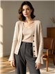 Conjunto de cárdigan y top de canalé