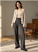 Conjunto de cárdigan y top de canalé