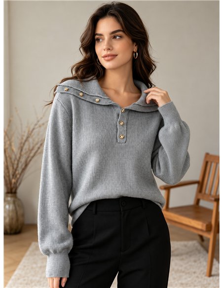 Jersey cuello marinero y botones