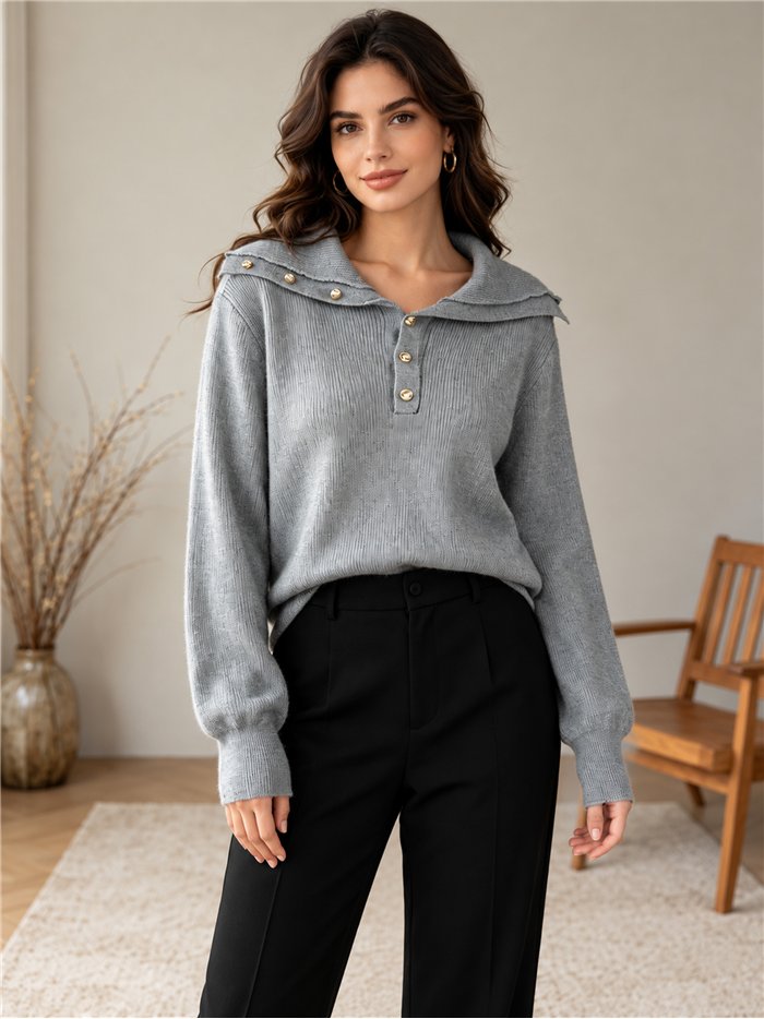 Jersey cuello marinero y botones