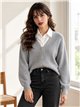 Cardigan con bottoni effetto camicia