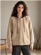 Chaqueta de punto con capucha contraste