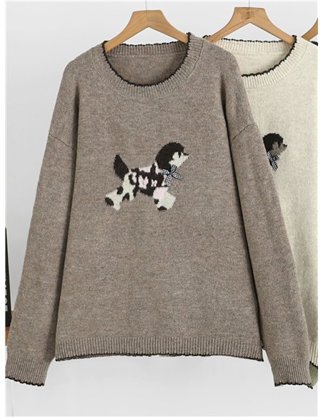 Jersey amplio estampado de perro
