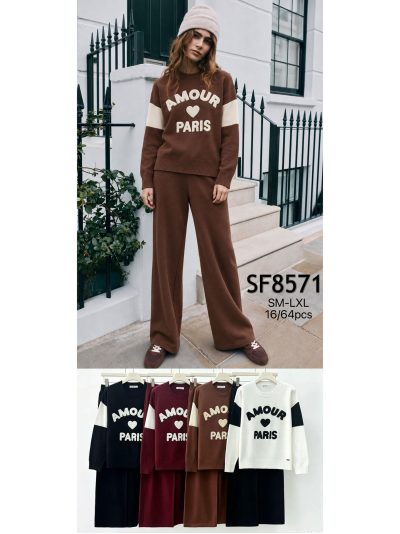Set aus Pullover und weit geschnittener Hose von Amour Paris 2
