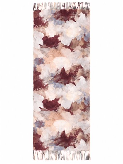 Écharpe à imprimé floral abstrait avec franges