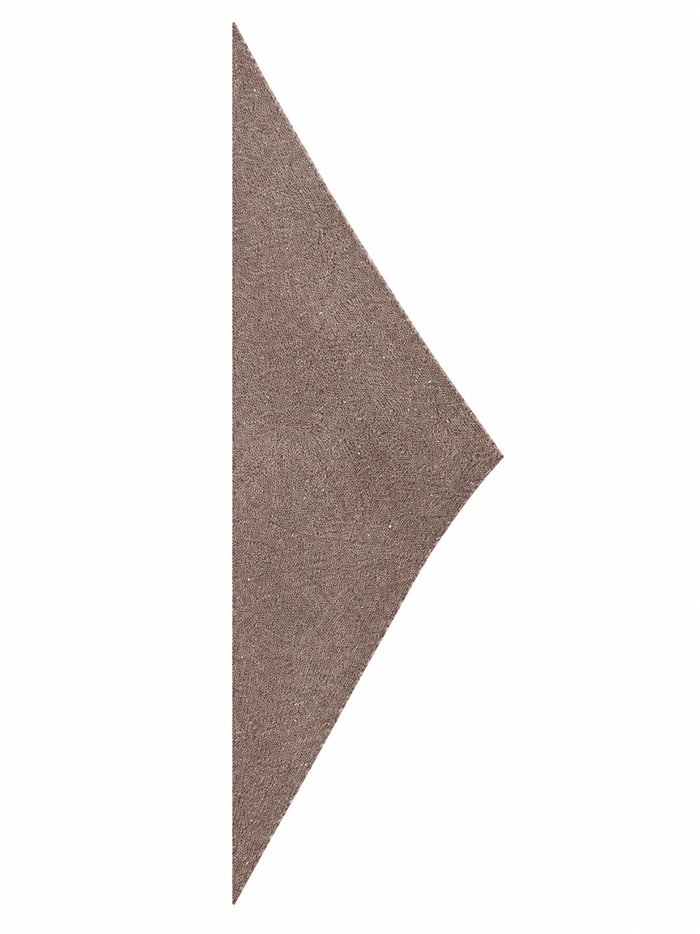 Subtle shimmer knit triangle wrap