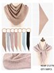 Shimmer-flecked triangle neck scarf with mini sequins